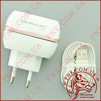 Сетевое зарядное устройство USB Konfulon C23 (2 USB, 5V - 2.4A MAX + кабель micro USB)