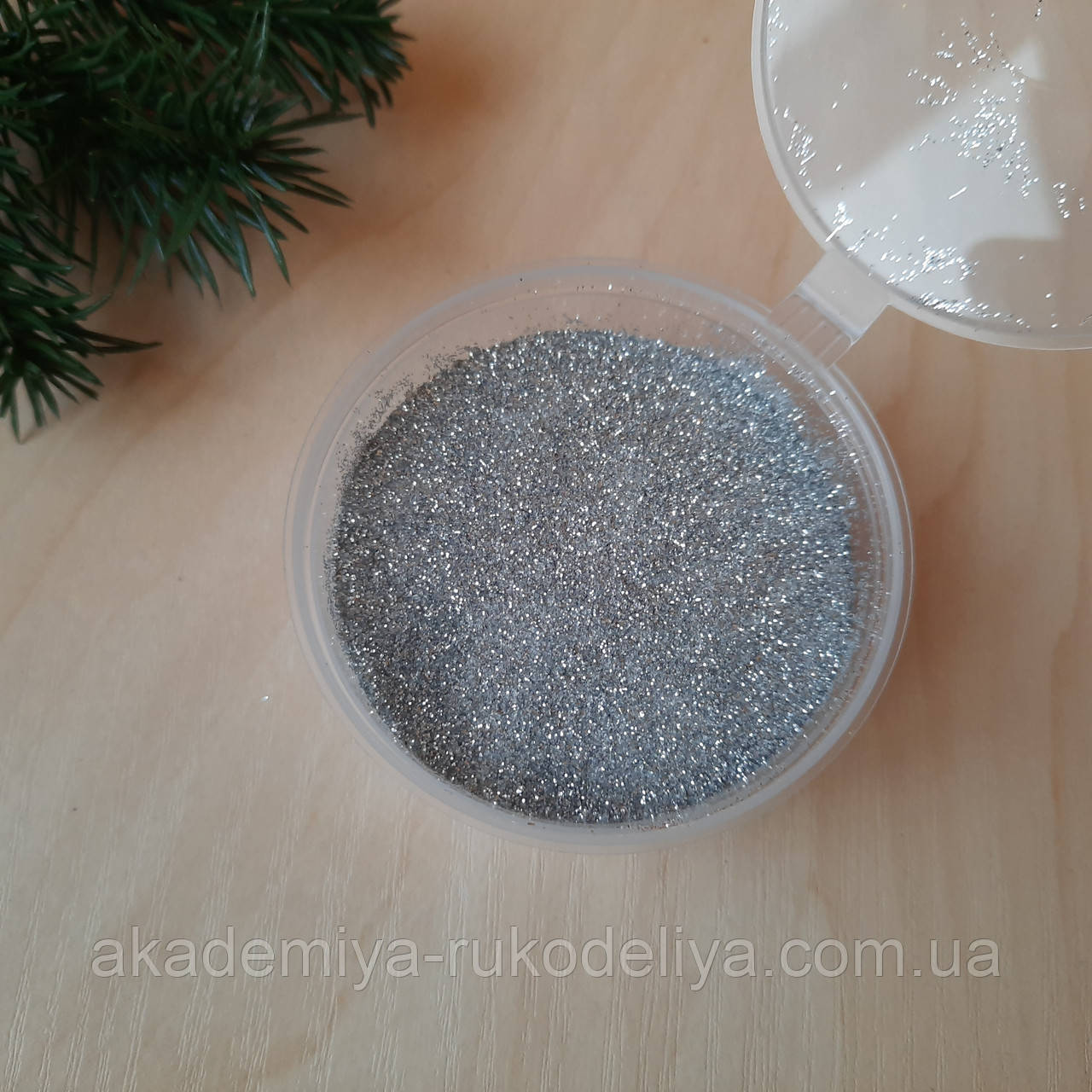 Глітер срібний. 80 мл, фото 1