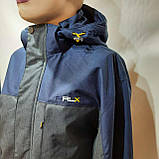 Чоловіча куртка RLX (Великі розміри) з капюшоном синя із сірим, фото 4
