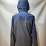 Чоловіча куртка RLX (Великі розміри) з капюшоном синя із сірим, фото 3