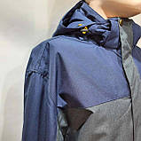 Чоловіча куртка RLX (Великі розміри) з капюшоном синя із сірим, фото 7