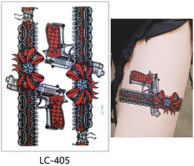 Флеш Тату. 21*15 См. Тимчасова. Перевідна. Набір, Пов'Язки, Зброя, Пістолети, Револьвери, Lc-405 (S), Кольорові