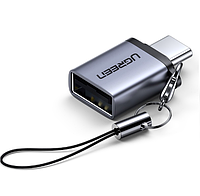 Адаптер Ugreen OTG Type-C to USB 3.0 з карабіном Space Gray (US270)