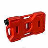 Плоска пластикова експедиційна каністра 10 літрів (Червона), фото 2