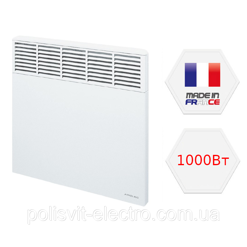Конвектор електричний 1000 Вт з електронним термостатом Basic Pro AIRELEC (Франція).