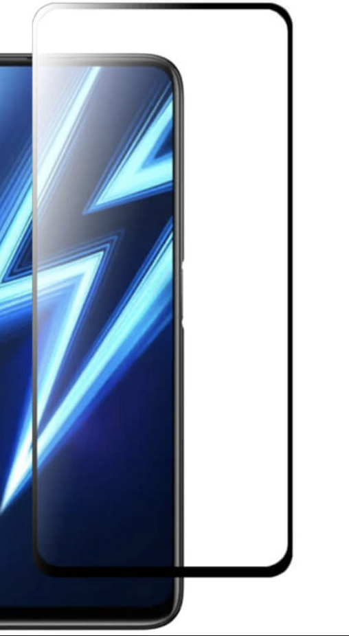 Захисне скло для Realme 6 Pro, Full Glue, колір чорний, фото 1