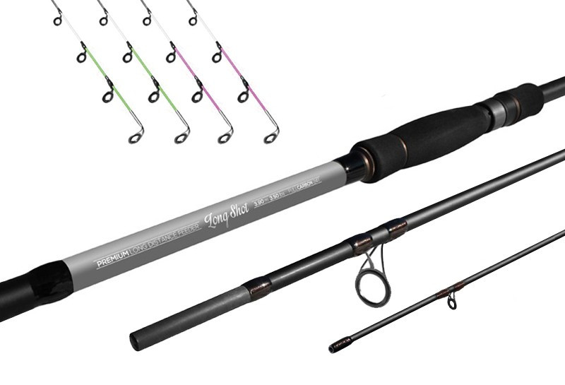 Фідерне вудлище Delphin Long Shot feeder + 4 вершинки 360 cm/3,5lbs