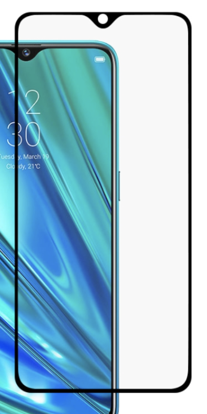 Захисне скло для Realme 5 Pro, Full Glue, колір чорний, фото 1