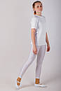 Спортивні, танцювальні лосини біфлекс білі, фото 2