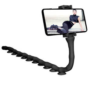 Гнучкий тримач для телефона з присосками Cute Worm Lazy Holder Чорний 182612, фото 2