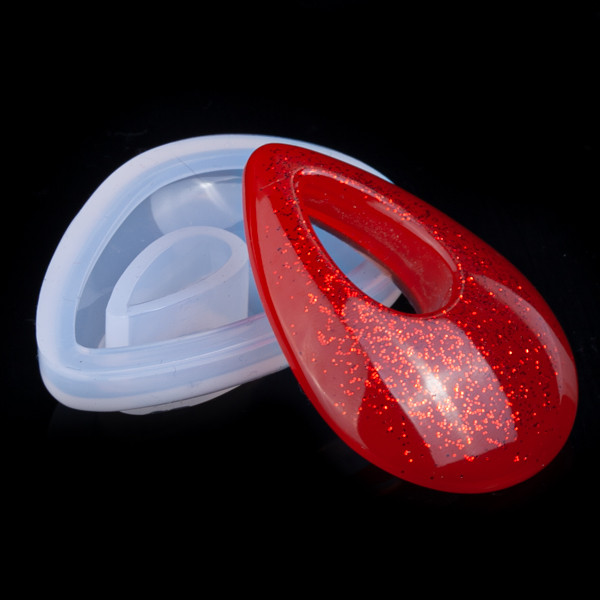 Силіконовий молд, Крапля з отвором №2, фото 1