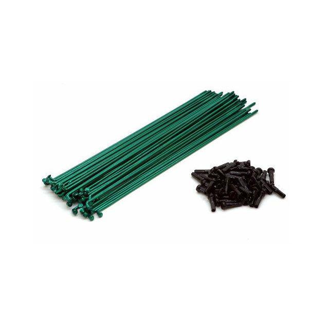 Спиця велосипедна Primo Forged (29-695) 182 мм, 50 шт., black nipples, зелений.