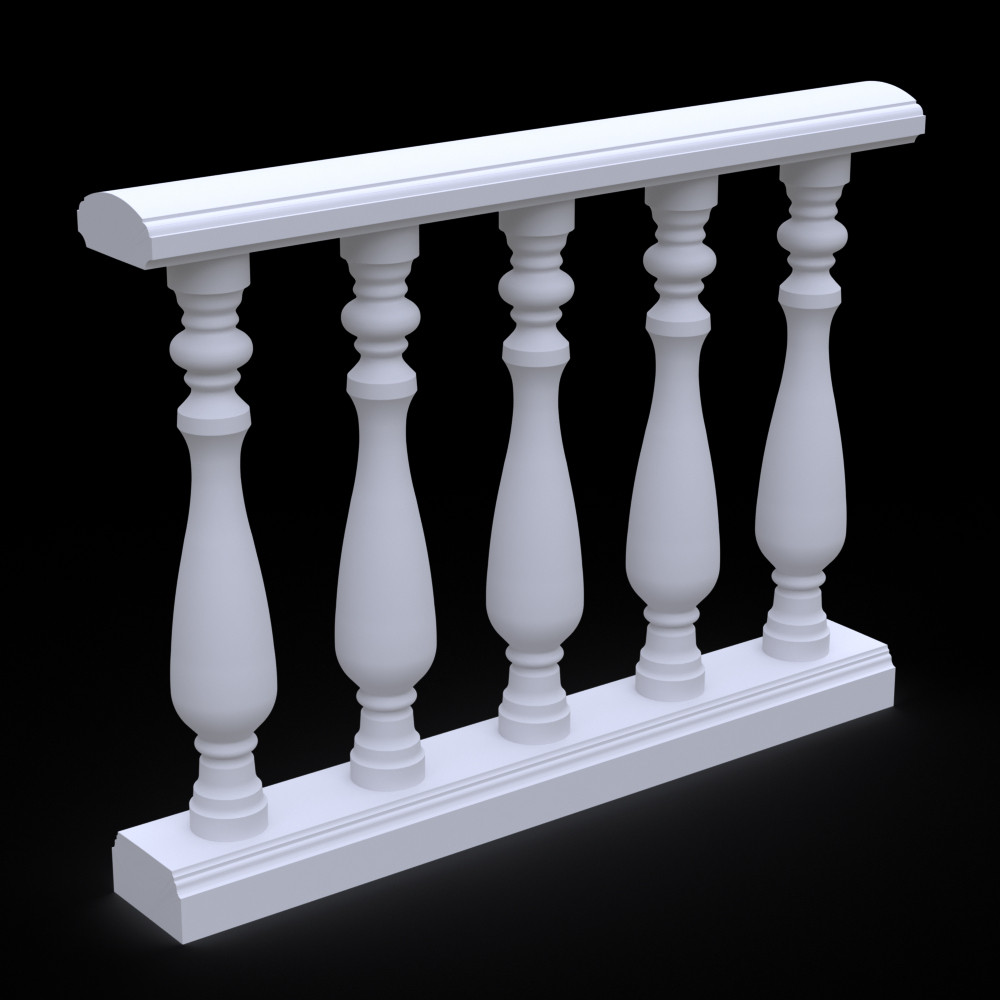 Балюстрада з гіпсу Гб-2 h750 мм., фото 1