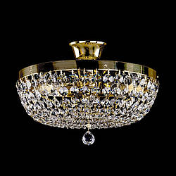Стельова велика кришталева люстра для зали, спальні на 12 лампочок А-0006-12-20.