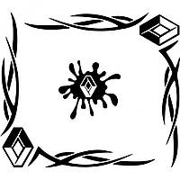 Набір наклейок на автомобіль - Куточки на бічні стекла Renault Tribal v2