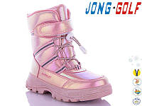 Радужные теплые дутики со светоотражателями для девочек тм Jong Golf 40072 размеры 27- 30