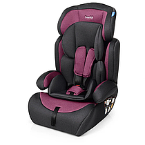 Автокрісло дитяче система Bambi M 3546 Pink Gray група 1-2-3 льон сіро-рожевий