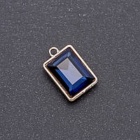 Кулон з синім кристалом 17х12х19мм купити біжутерію дешево оптом в інтернеті