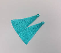 Заготівля для рукоділля Кисть "Бірюзова" L-7см d-7мм пара купити біжутерію дешево оптом в інтернеті