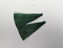 Заготівля для рукоділля Кисть "Темний Смарагд" L-7см d-7мм пара купити біжутерію дешево оптом в інтернеті