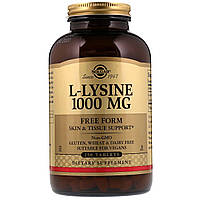 Лизин 1000 мг, L-Lysine, Solgar, 250 таблеток