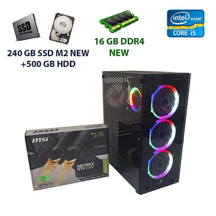 1st Player Rainbow V2-A-R1 (Color LED) Tower NEW / Intel Core i5-6500 (4 ядра по 3.2 - 3.6 GHz) / 16 GB DDR4, фото 1
