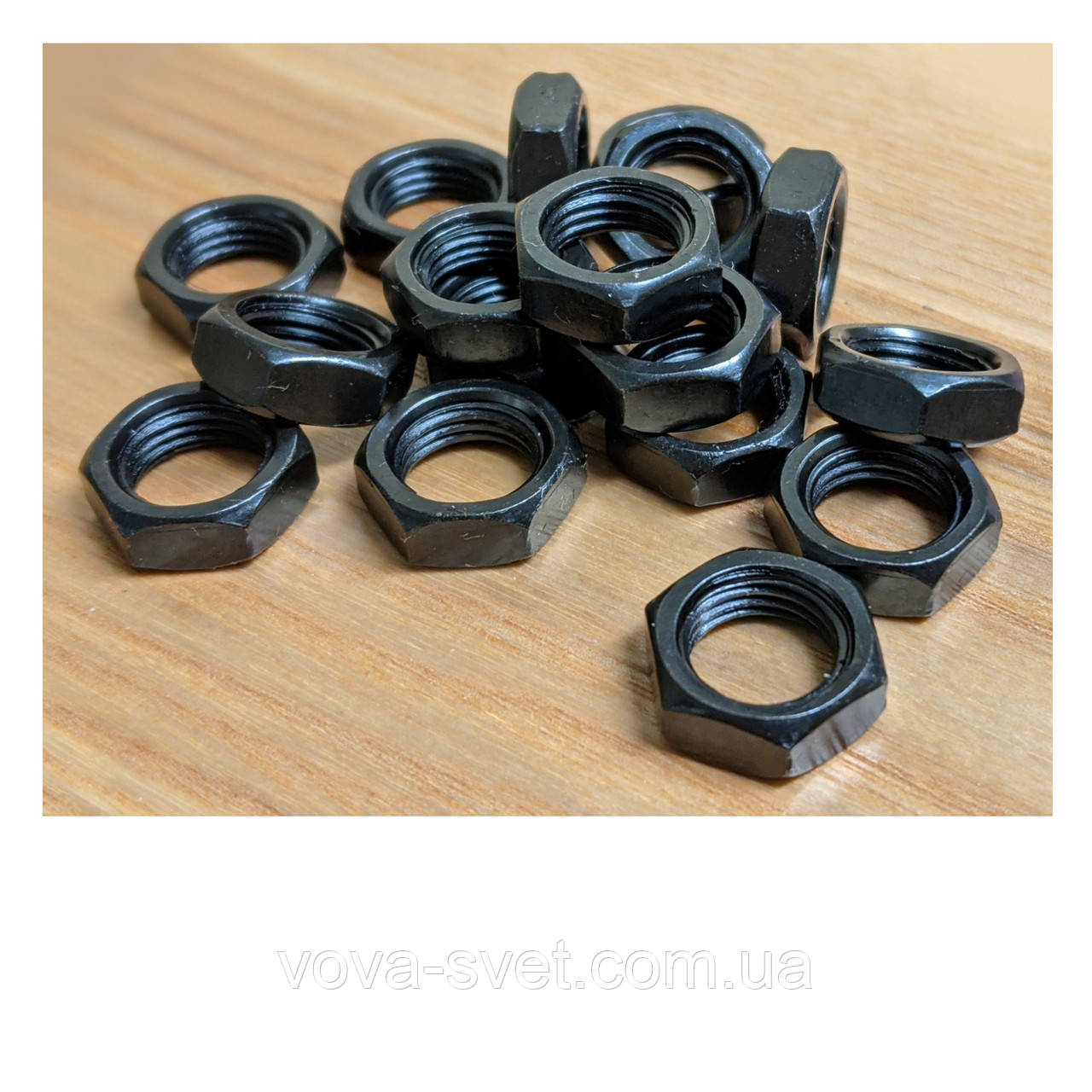 Гайка сталева M10 (товщина — 5 мм) Premium / BLACK, фото 1