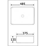 Умивальник Invena Nyks CE-11-005 накладний керамічний чорний, фото 2