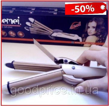 Утюжок випрямляч плойка гофре 4 в 1 Gemei