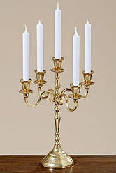 Канделябр на 5 свічок Вікторія h 40 см золотий 
