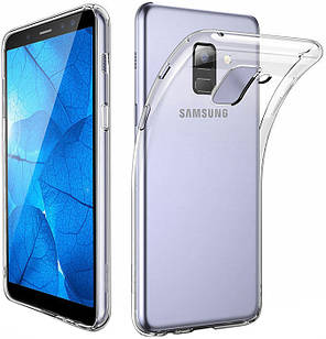 Чохол силіконовий для Samsung Galaxy A6 plus ультратонкий прозорий