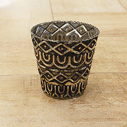 Підсвічник антрацитове скло конус етініка h11см 1002203-3 конус