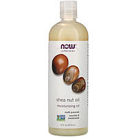 Масло карите (Ши) NOW Foods, Solutions "Shea Nut Oil" увлажняющее (473 мл)