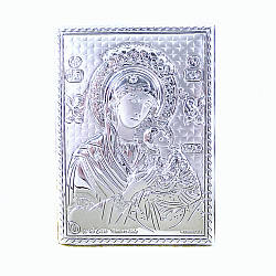 Ікона з сріблом Свята Марія на дерев'яній основі 5,5*8 см