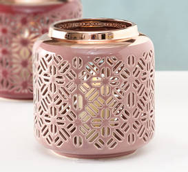 Підсвічник h18 см рожева кераміка 1017979