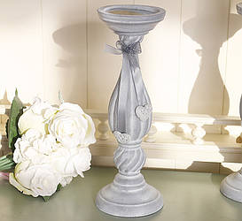 Підсвічник із полістоуну Антик із сердечками 