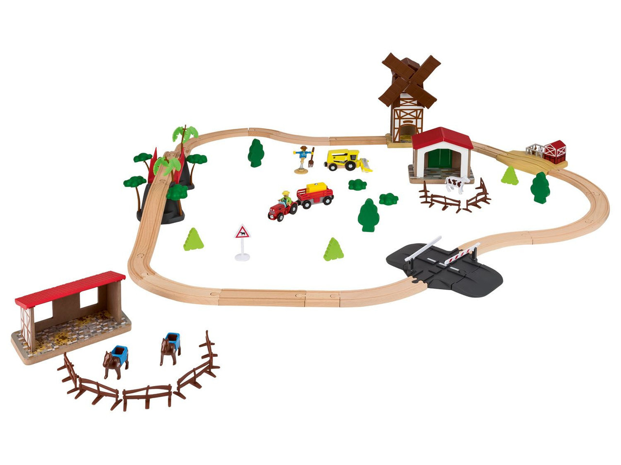 Дерев'яна залізниця Playtive Farm 57 ел.