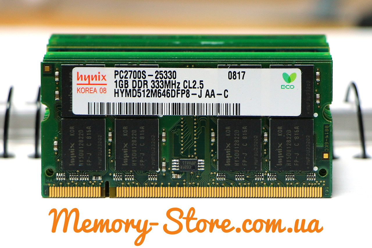 Оперативна пам'ять для ноутбука DDR1 Hynix DDR 1Gb 333MHz PC2700 SoDIMM