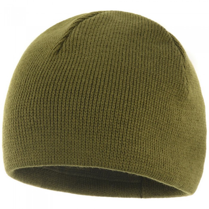 Шапка в'язана ЗСУ статутна з флісом. Олива (30% вовна, 70 акрил)