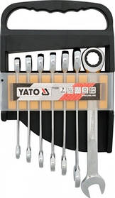 Набір ключів комбінованих з тріскачкою YATO 7st 10-19мм YT-0208