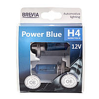 Автолампы, гологенные лампы для авто Н4 12V 60/55 BREVIA Power Blue 4200K (2шт).Ближний-дальний свет