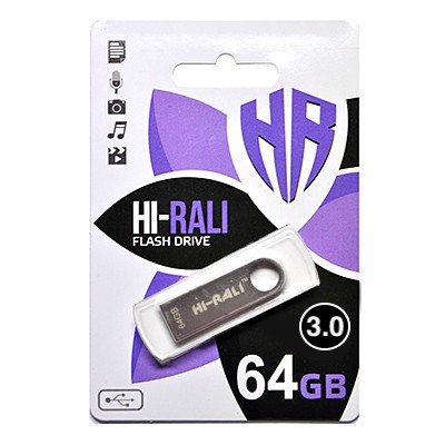 Флешка USB 3.0 64GB Hi-Rali Shuttle Series Silver (HI-64GB3SHSL)
