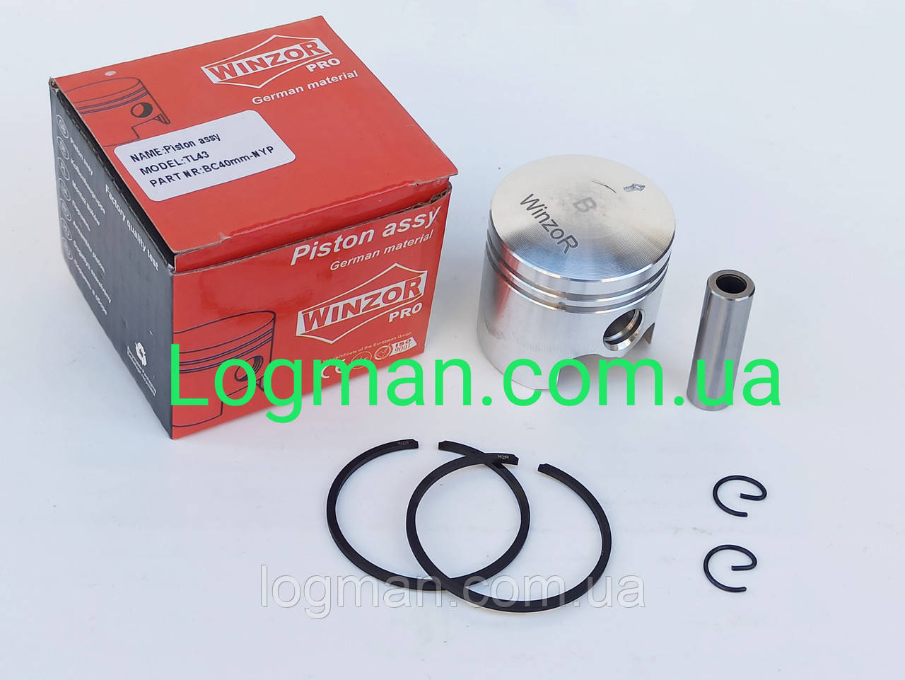Поршень у зборі для мотокоси 40 мм, 43TL куб.см Winzor Pro Seria