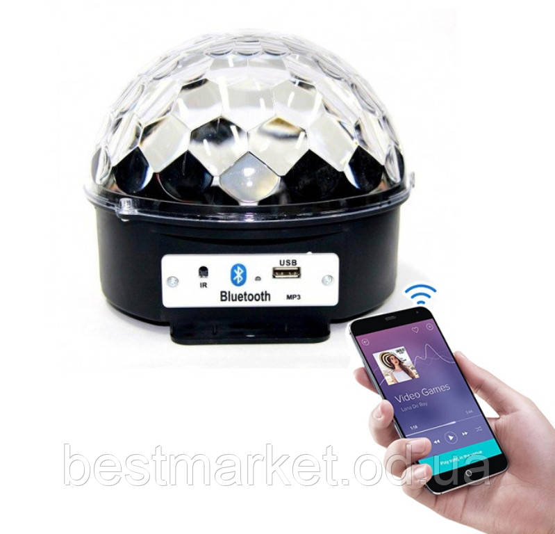 Светодиодный Диско Шар с Bluetooth LED Magic Ball Light MP3 - фото 2 - id-p838009754