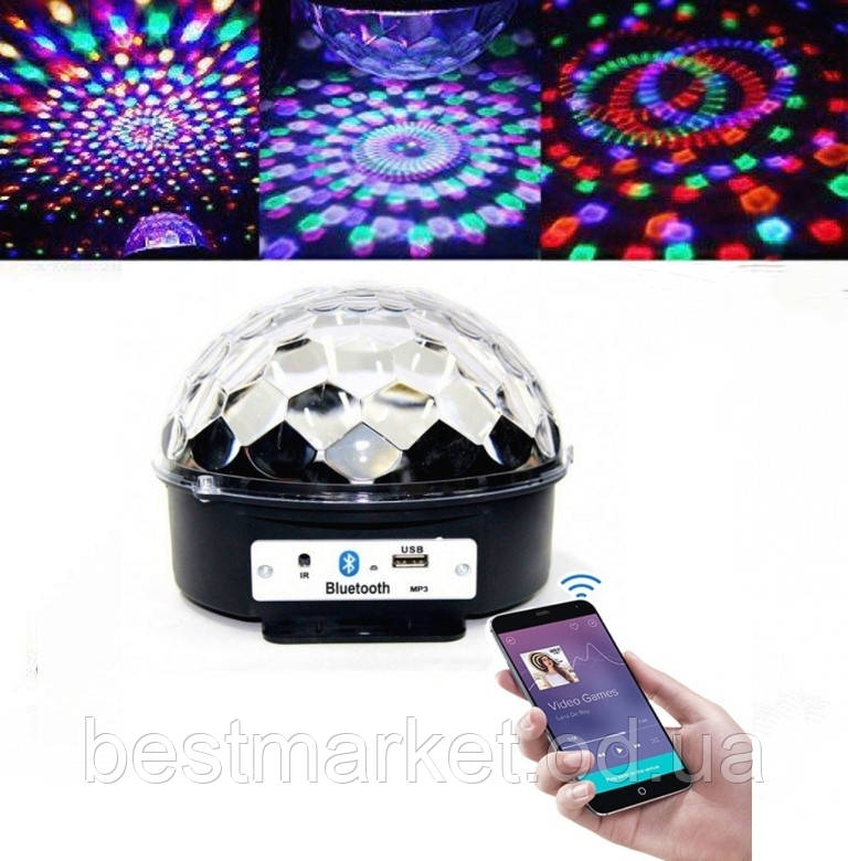 Светодиодный Диско Шар с Bluetooth LED Magic Ball Light MP3 - фото 1 - id-p838009754