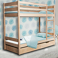 Ліжко двох'ярусне дерев'яне Донні (масив бука)