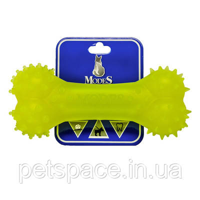 Іграшка для собак кістка ModeS Denta M (МодеС Дента, жовтий колір), 15см.