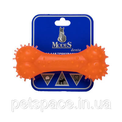 Іграшка для собак кістка ModeS Denta S (МодеС Дента, помаранчевий колір), 12см.