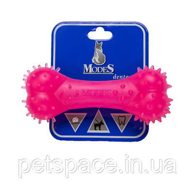 Іграшка для собак кістка ModeS Denta S (МодеС Дента, рожевий колір), 12см.