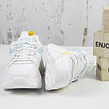Жіночі кросівки білі,на великий підошві Calculated L1620-14 повсякденні,демісезонні.Жіноче взуття 36-41р, фото 2
